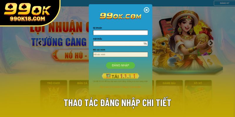 Thao tác đăng nhập chi tiết Thao tác đăng nhập chi tiết